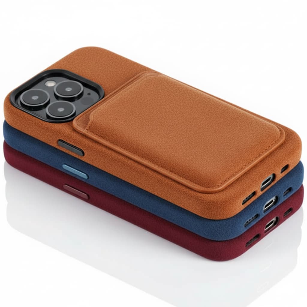 Pixxelcase® Alcantara-Leder iPhone-Hülle für 13–16 Pro Max | HERMES-ORANGE