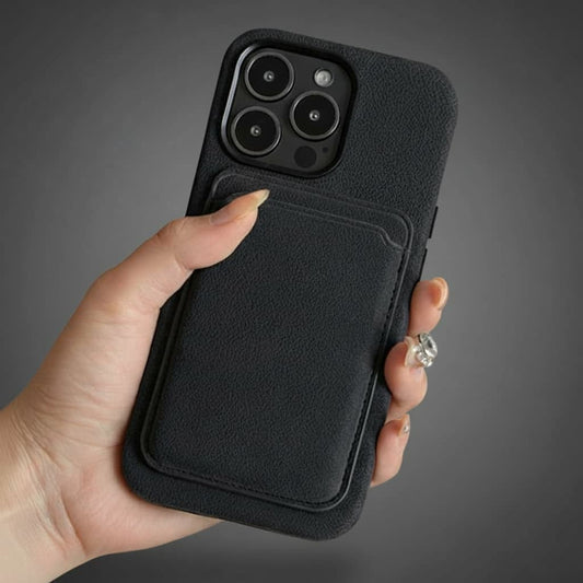 Pixxelcase® Alcantara-Leder iPhone-Hülle für 13–16 Pro Max | DUNKELGRAU