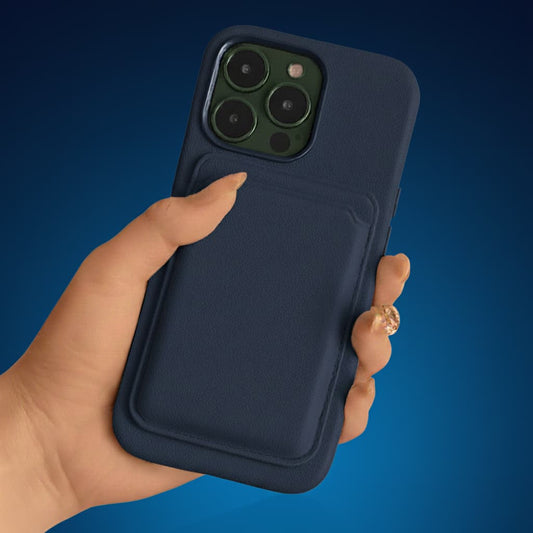 Pixxelcase® Alcantara-Leder iPhone-Hülle für 13–16 Pro Max | OZEANBLAU