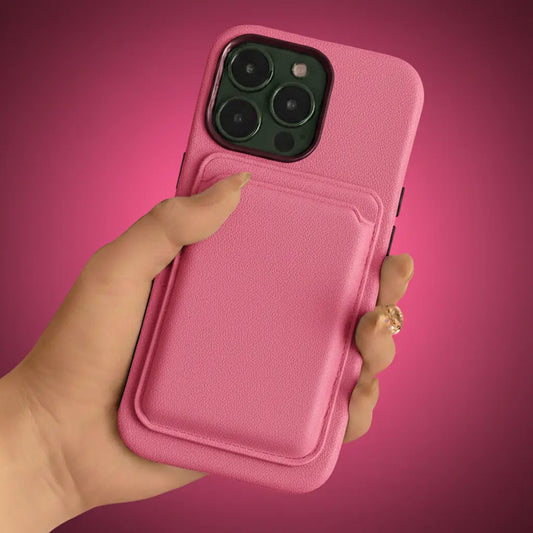 Pixxelcase® Alcantara-Leder iPhone-Hülle für 13–16 Pro Max | WEINROT