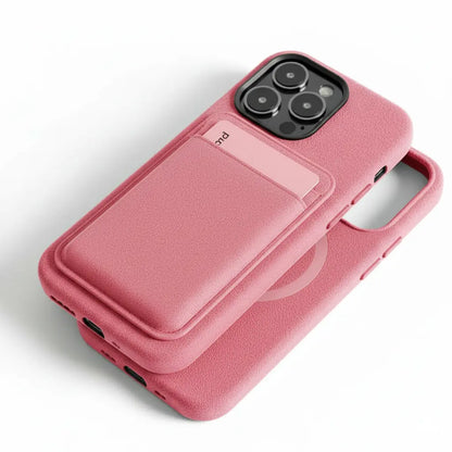 Pixxelcase® Alcantara-Leder iPhone-Hülle für 13–16 Pro Max | WEINROT