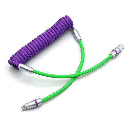 240W Spring Silicone Fast Charging Cable