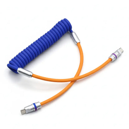 240W Spring Silicone Fast Charging Cable