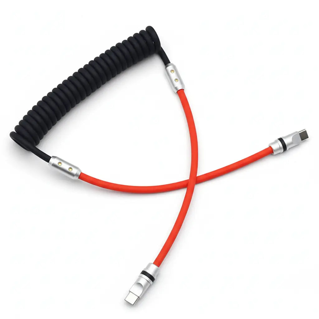 240W Spring Silicone Fast Charging Cable