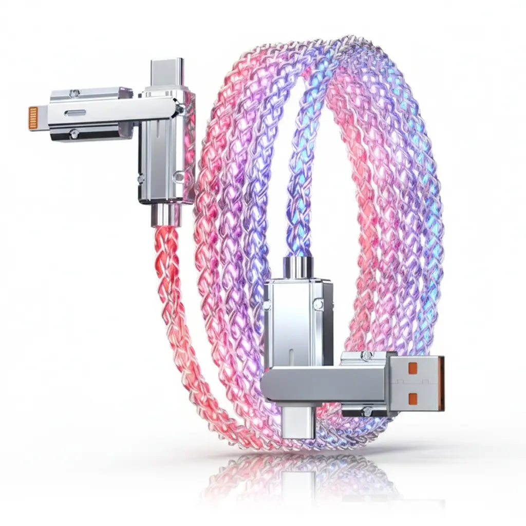 100W 4-in-1 Transformer RGB Light-Charging Cable 1m / 3.3ft