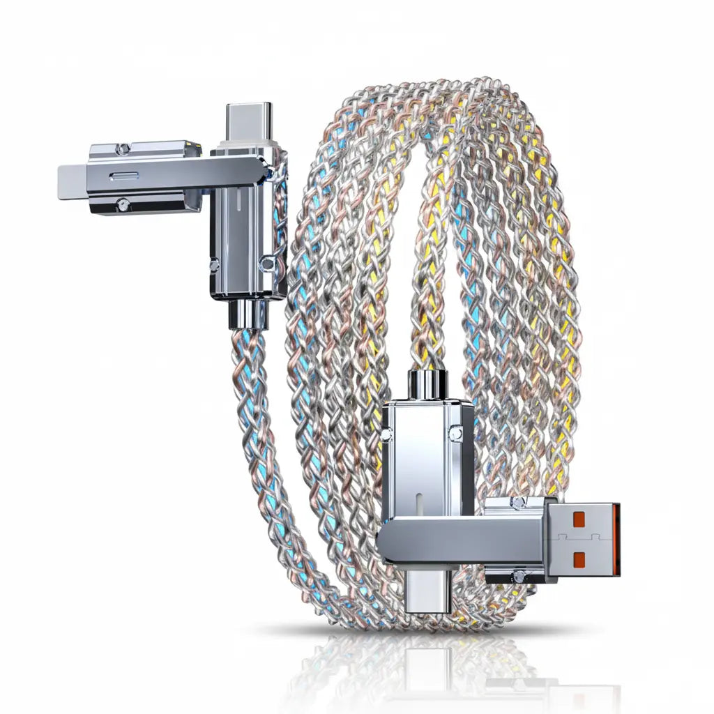 100W 4-in-1 Transformer RGB Light-Charging Cable 1m / 3.3ft