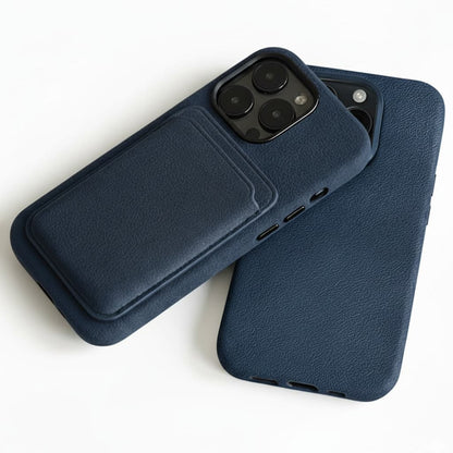 Pixxelcase® Alcantara-Leder iPhone-Hülle für 13–16 Pro Max | OZEANBLAU