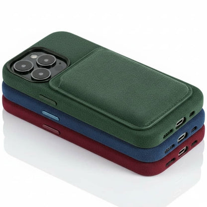 Pixxelcase® Alcantara-Leder iPhone-Hülle für 13–16 Pro Max | WALDGRÜN