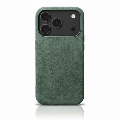 Pixxelcase® Alcantara Lederhülle für iPhone 17–17 Air | WALD GRÜN