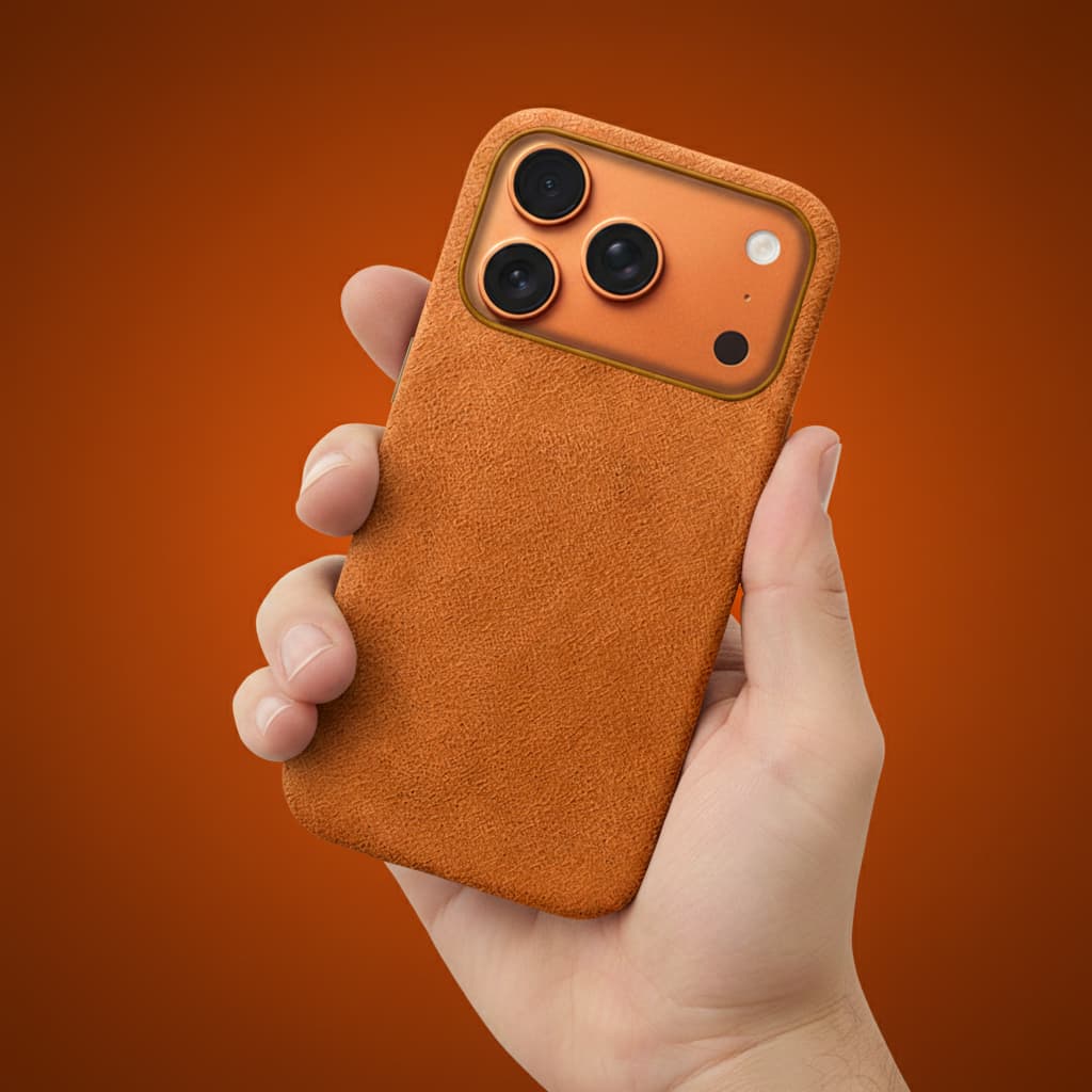 Pixxelcase® Alcantara Lederhülle für iPhone 17–17 Air | WALD GRÜN