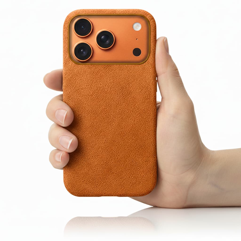Pixxelcase® Alcantara Lederhülle für iPhone 17–17 Air | WALD GRÜN