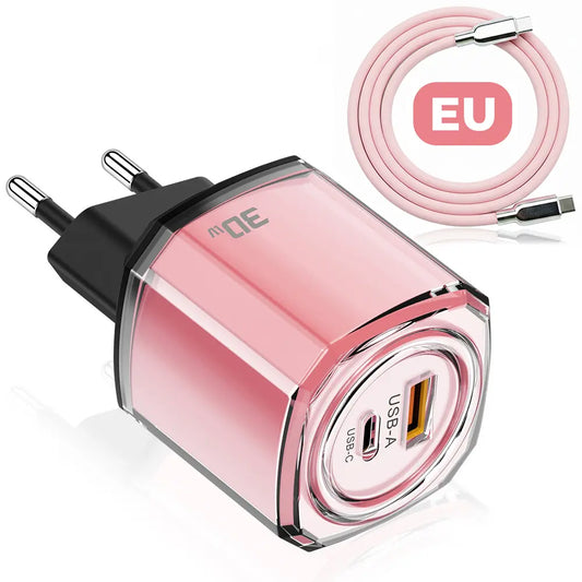 PixxelCase® – 30W USB-C Schnellladegerät (US/EU/UK)