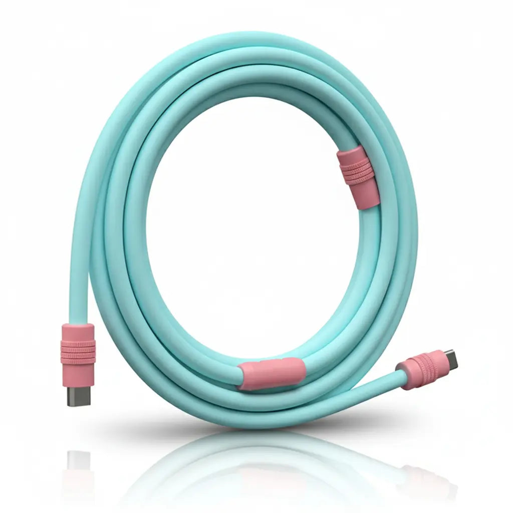 Colored Ultra-Soft Silicone Data-Cables for Fast Charging